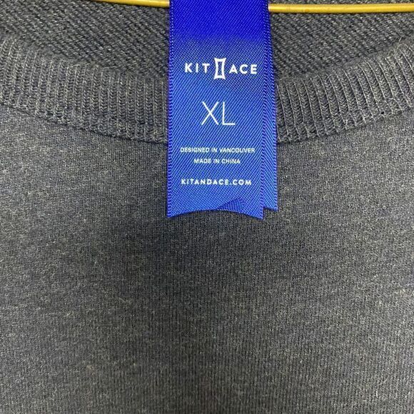 Kit + Ace, Crewneck Pullover Lightweight Sweatshirt Navy Blue, Adult XL Basics - Picture 4 of 11